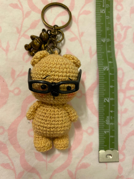 Little Bear with Glasses Keychain